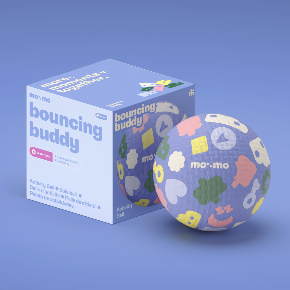 Blueberry | bouncing buddy Ball mit Verpackung