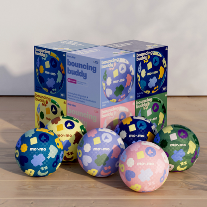 bouncing buddy in allen vier Farben