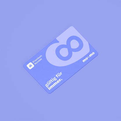 Digitaler Voucher für unbegrenzten Zugang zu mo:mo Premium