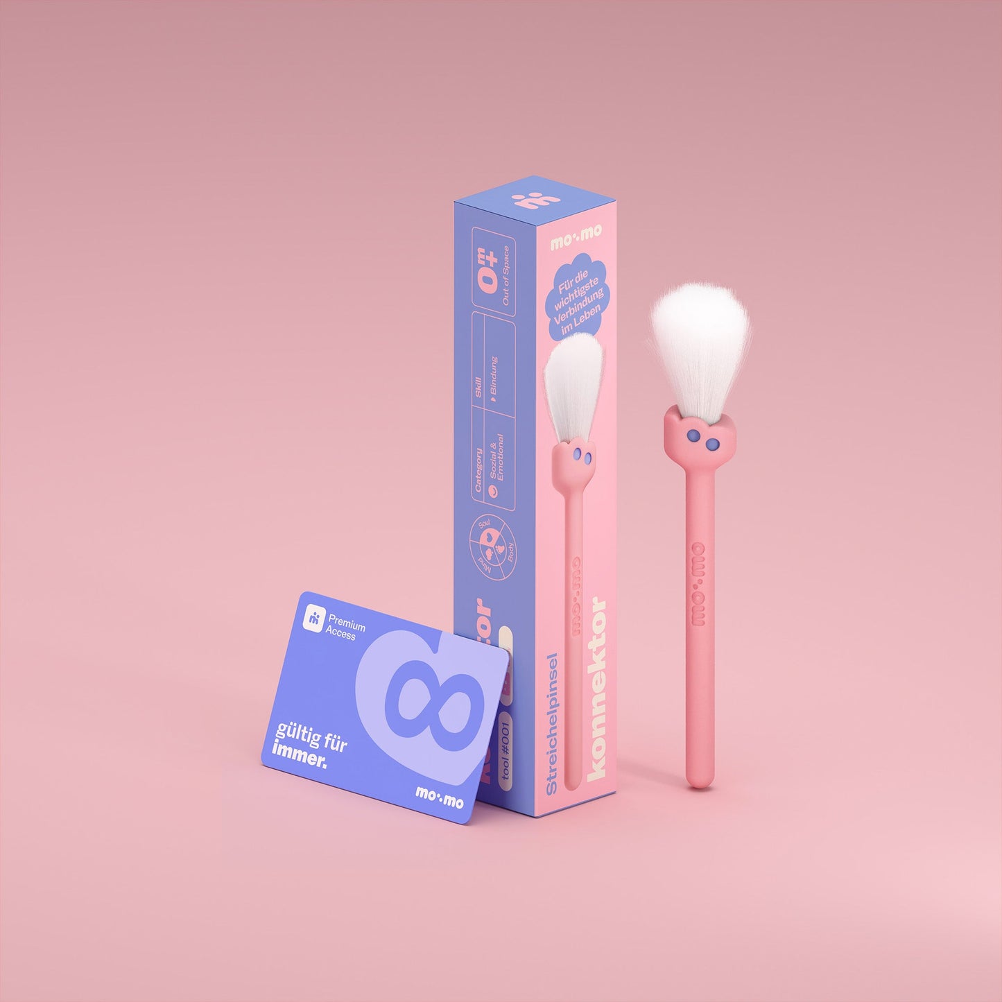 Candy | konnektor Streichelpinsel mit Verpackung und Unlimited-Karte